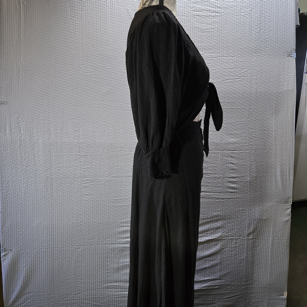Free People Black Cut Out Smocked Back Maxi Dress - Picture 11 of 16